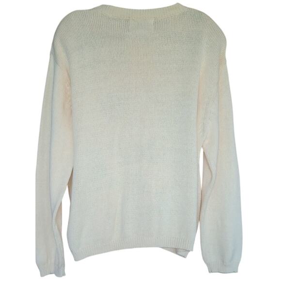 Vintage Heirloom Collectibles Butter Yellow Cardigan Fourth of July Women's XL - Picture 3 of 6